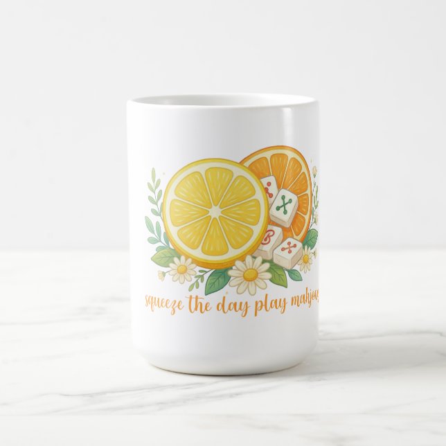 Squeeze The Day Play Mahjong Citrus Kaffemugg (Center)