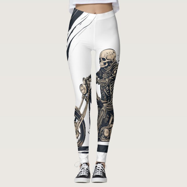 squellete en moto leggings (Framsida)