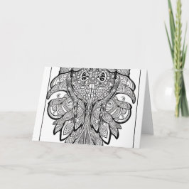 Squid Ansikte Anteckningskort