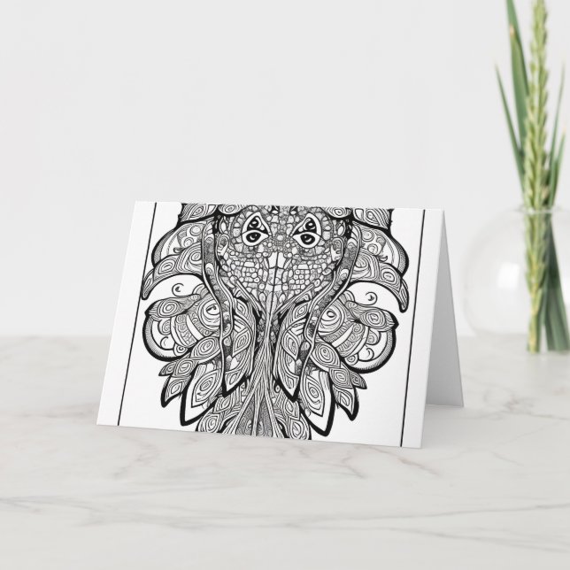 Squid Ansikte Anteckningskort (Framsida)