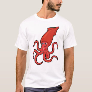 Squid at Poker med Poker-kort T Shirt