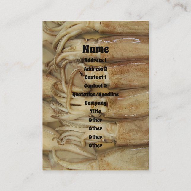 Squid - Calamari Visitkort (Framsida)