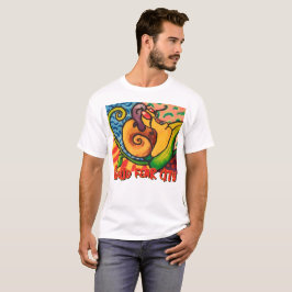 Squid Fear City Grafiska Vita T-Shirtsar T Shirt