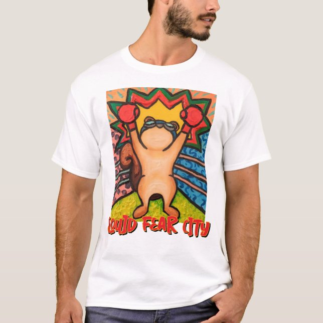 Squid Fear City Graphic White Tees T Shirt (Framsida)