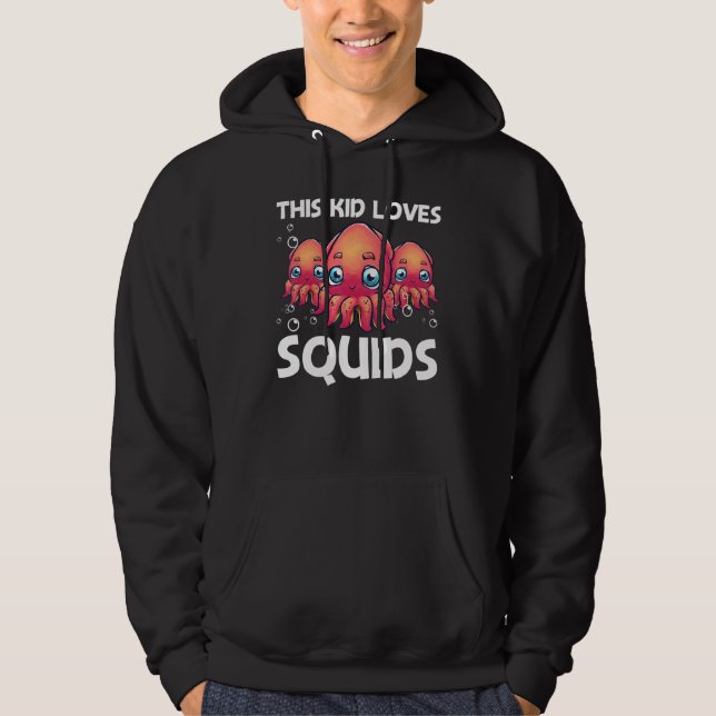 Squid För barn Boys Octopus Shore Kraken Costume Hoodie (Framsida)
