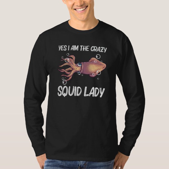 Squid  For Men Women Giant Squid Octopus Tentacles T Shirt (Framsida)
