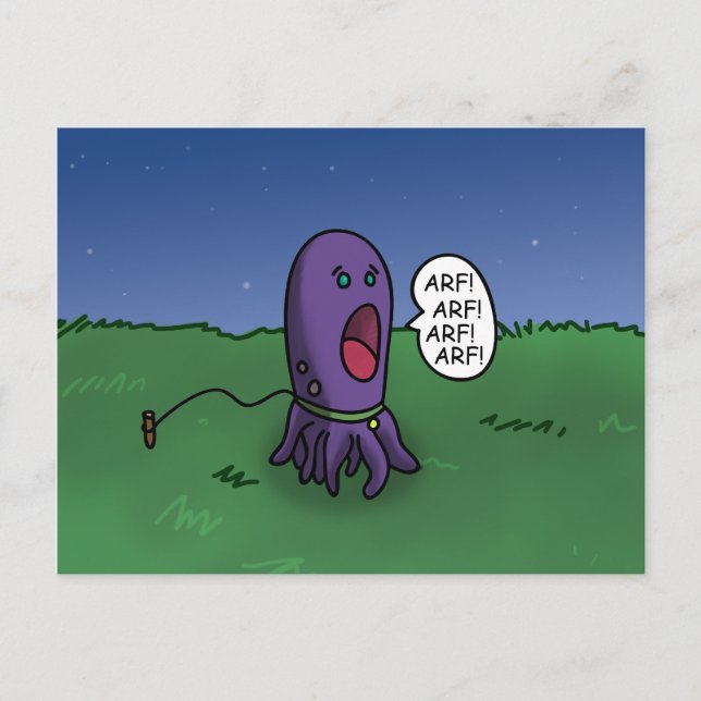 Squid Hund Vykort (Framsida)