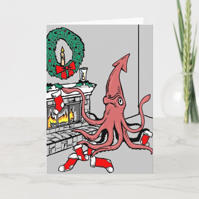 Squid jul Card Helgkort (Framsida)
