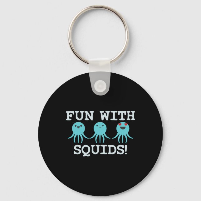 Squid Marine Biolog Teacher Student Gift Nyckelring (Framsida)