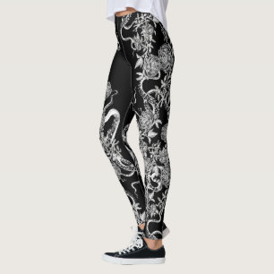 Squid och Ro Black & White Leggings