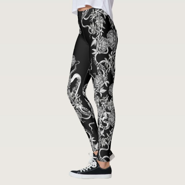Squid och Ro Black & White Leggings (Vänster)