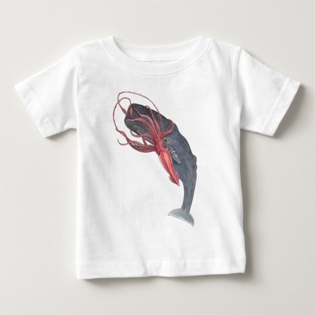 Squid och Whale Småbarn Ruffle Tee (Framsida)