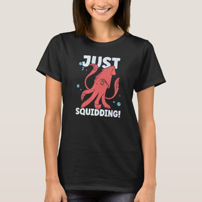 Squid Octopus Squid Marine Biolog 1 T Shirt (Framsida)
