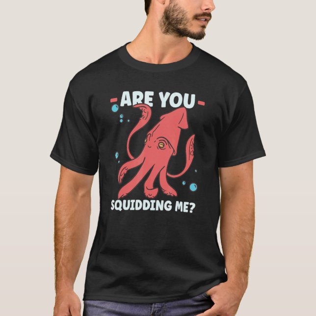 Squid Octopus Squid Marine Biolog 1 T Shirt (Framsida)