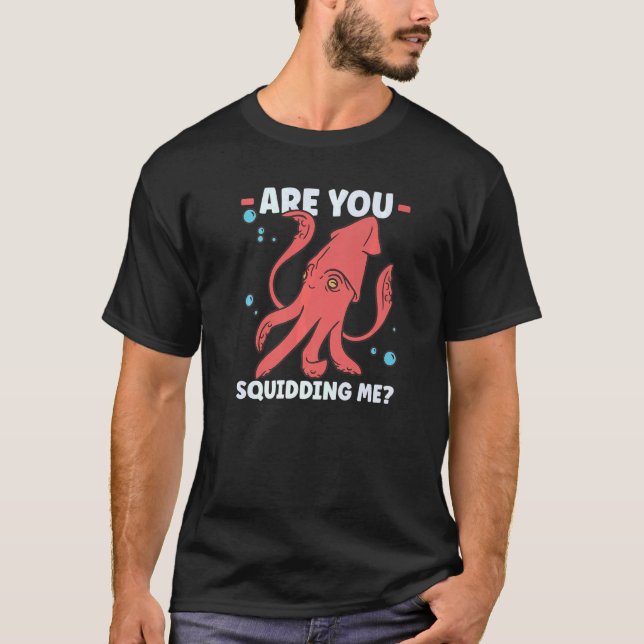 Squid Octopus Squid Marine Biolog 4 T Shirt (Framsida)