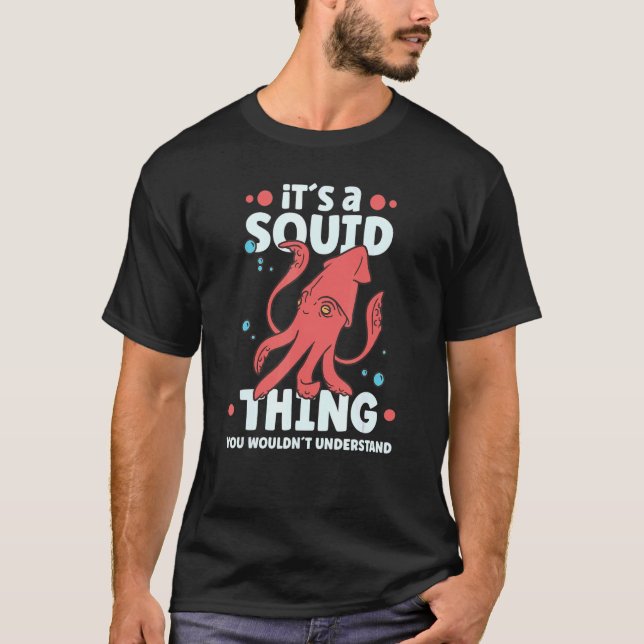 Squid Octopus Squid Marine Biolog 5 T Shirt (Framsida)
