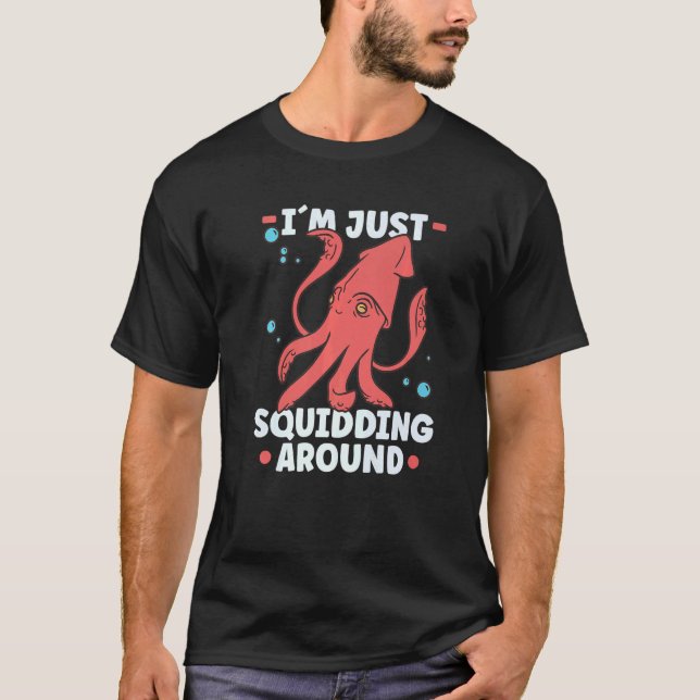 Squid  Octopus  Squid Marine Biologist  5 T Shirt (Framsida)