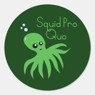 Squid Pro Quo Runt Klistermärke