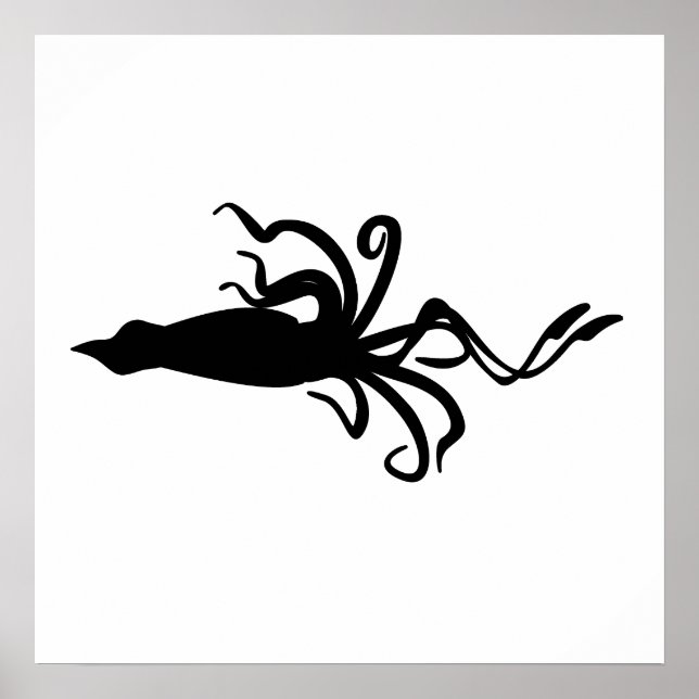 Squid Silhouette Poster (Framsidan)