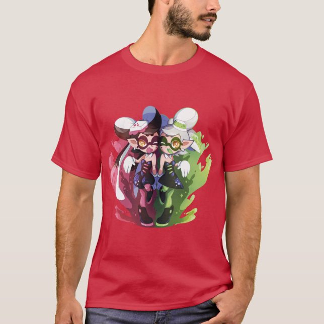 Squid Sisters funny T Shirt (Framsida)