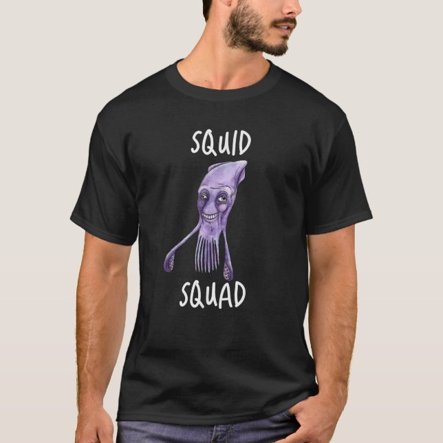 Squid Squad Funny T Shirt (Framsida)
