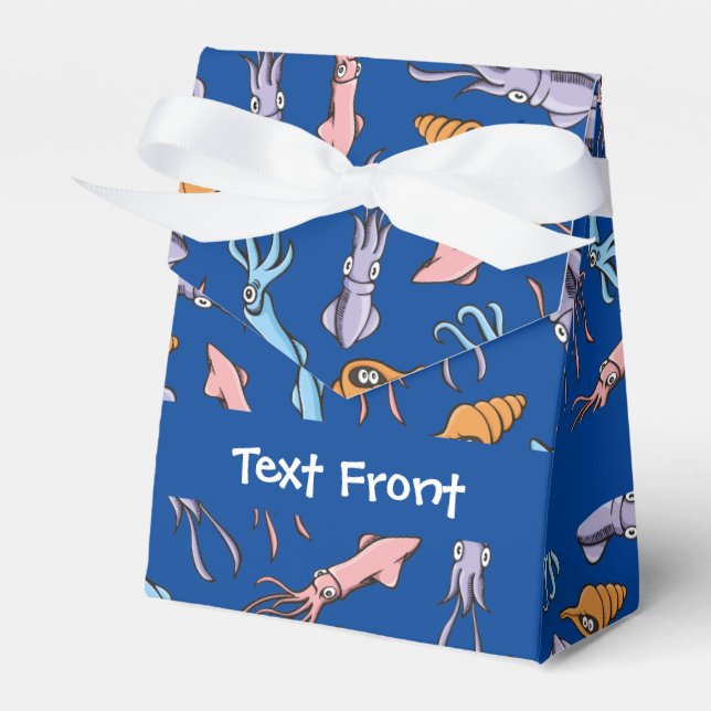 Squid Tecknad Mönster Presentaskar (Framsidan Sidan)