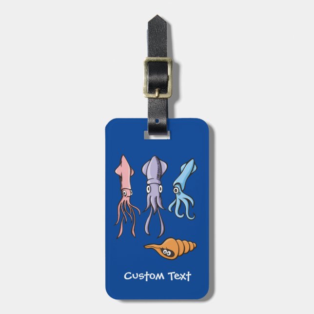 Squid Tecknads Bagagebricka (Vertikal Framsida)