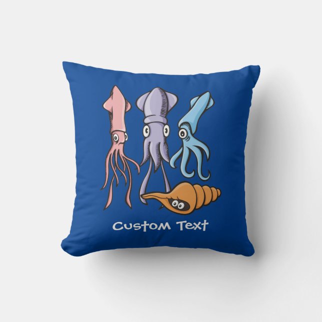 Squid Tecknads Kudde (Framsida)