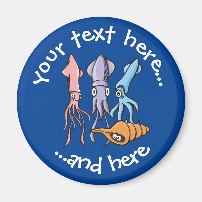 Squid Tecknads Magnet (Framsidan)