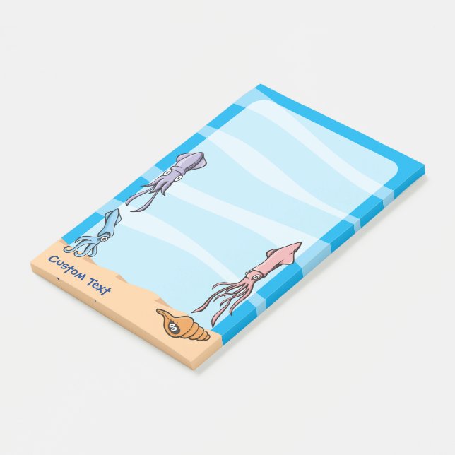 Squid Tecknads Post-it Block (Vinklad)