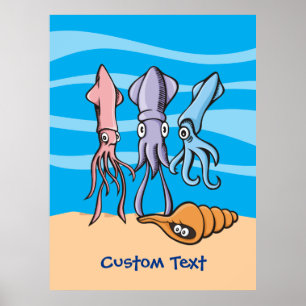 Squid Tecknads Poster