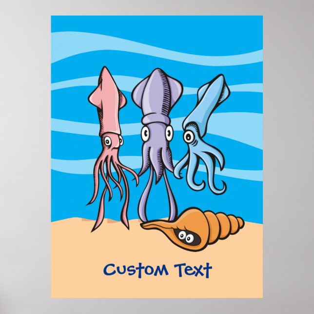 Squid Tecknads Poster (Framsidan)