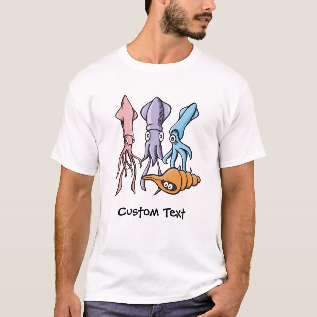 Squid Tecknads T Shirt (Framsida)