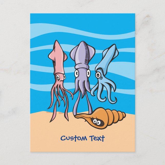 Squid Tecknads Vykort (Framsida)