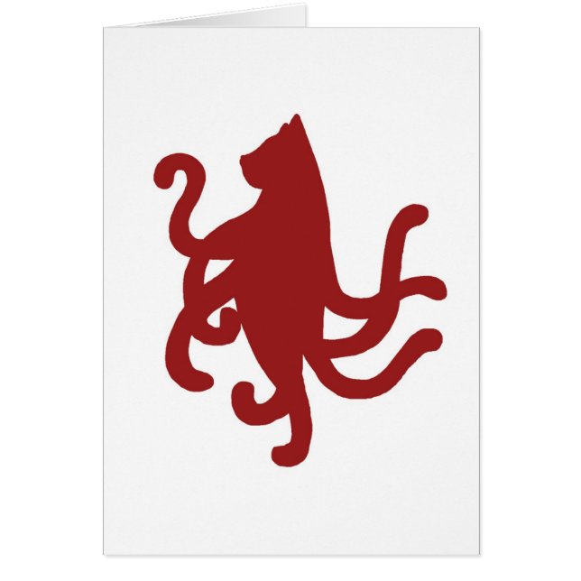 Squidcat kärlek hälsningskort (Framsidan)