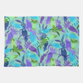 Squids överallt! kökshandduk