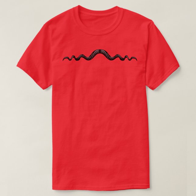 Squiggle Mustache T Shirt (Design framsida)