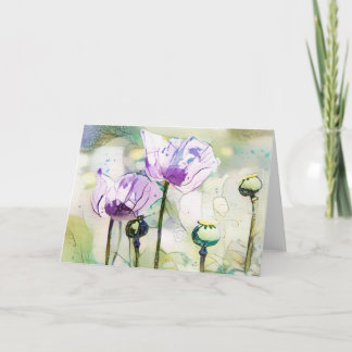 Squiggle Series - Poppies Tack Kort