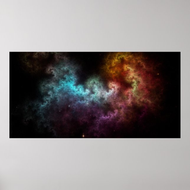 Squiggley Nebula Star Dust Cloud CRQENH Poster (Framsidan)