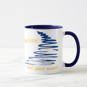 Squiggly Lines_Just Cruisin' nämn mall Mugg