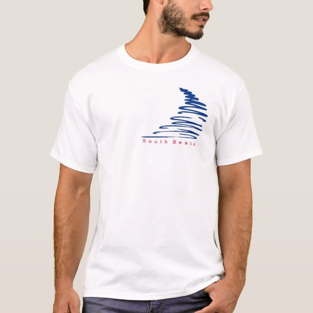 Squiggly Lines_South strandt-skjorta Tee Shirt (Framsida)