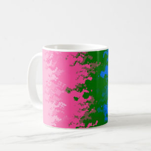 Squiggly Trippy Abstrakt Omniromantisk Prideflagga Kaffemugg