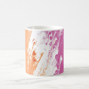 Squiggly Trippy Groovy Abstrakt Lesbisk Prideflagg Kaffemugg