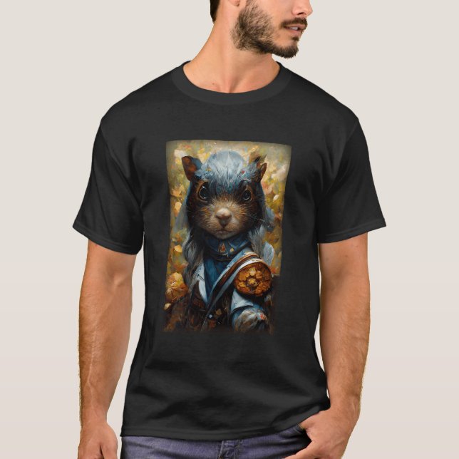 Squirrel A-Pathfinder Oljemålning Porträtt Palett T Shirt (Framsida)