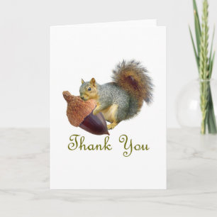Squirrel Acorn - tackkort