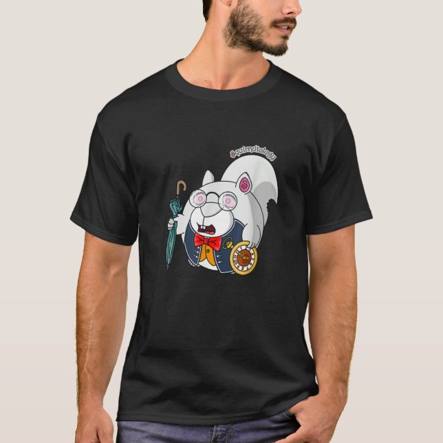 Squirrel  Alice in Wonderland White Rabbit T Shirt (Framsida)