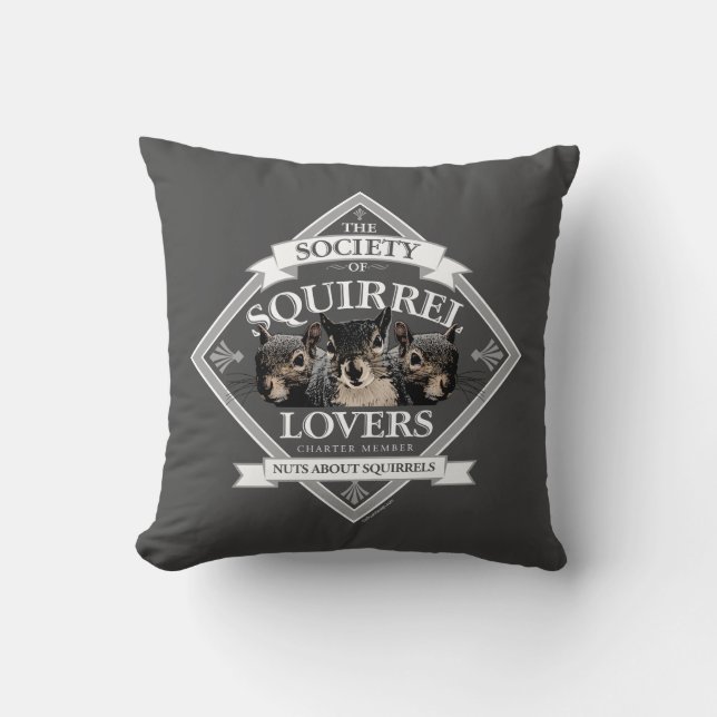 Squirrel Älskare - Lustigt ekorre Throw Kudde (Framsida)