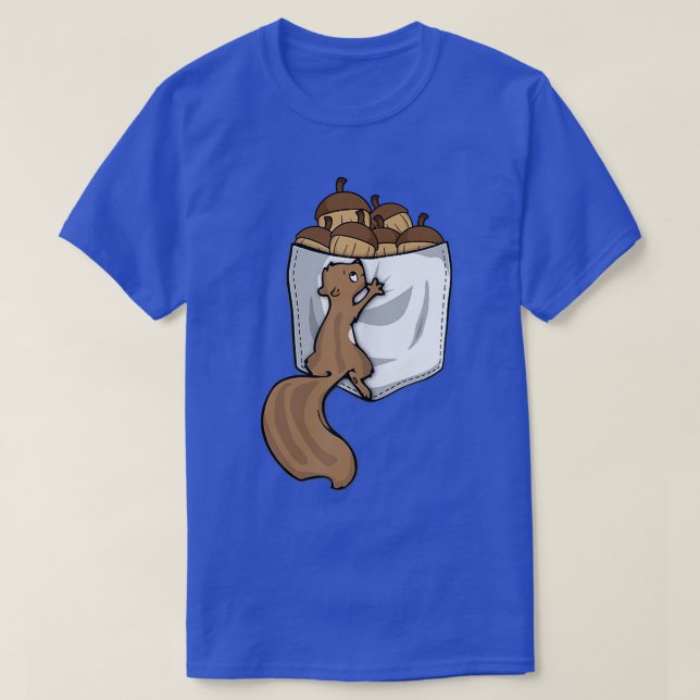 Squirrel Älskare Women Pocket Acorn Cute Squirrel T Shirt (Design framsida)