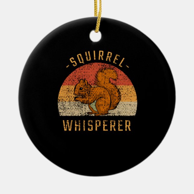 Squirrel Animal Forest Julgransprydnad Keramik (Framsidan)