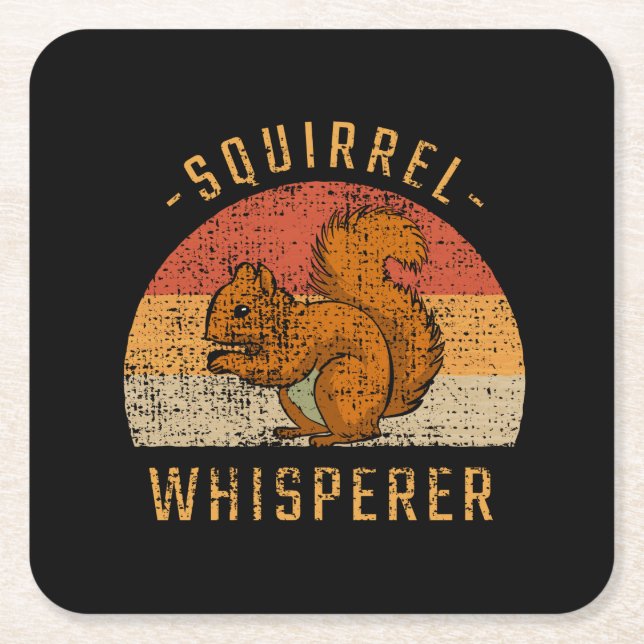 Squirrel Animal Forest Underlägg Papper Kvadrat (Framsidan)
